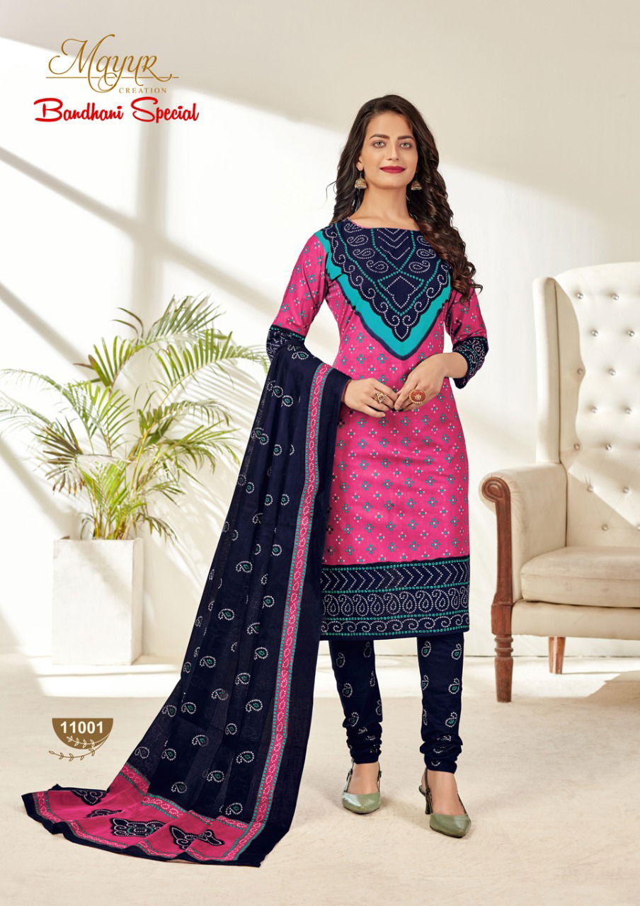 Mayur Bandhani Vol-11 Latest Fancy Designer Printed Pure Cotton Punjabi Salwar Suit Collection